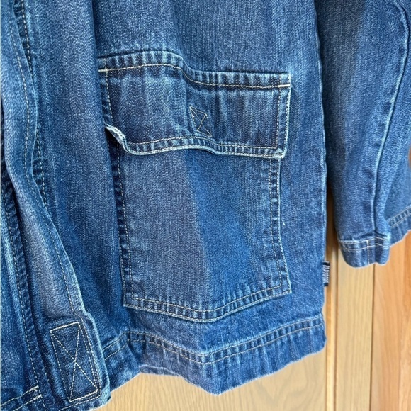 Vintage Bill Blass Hooded Denim Zip Front Jacket / Pockets / Medium - Picture 11 of 12